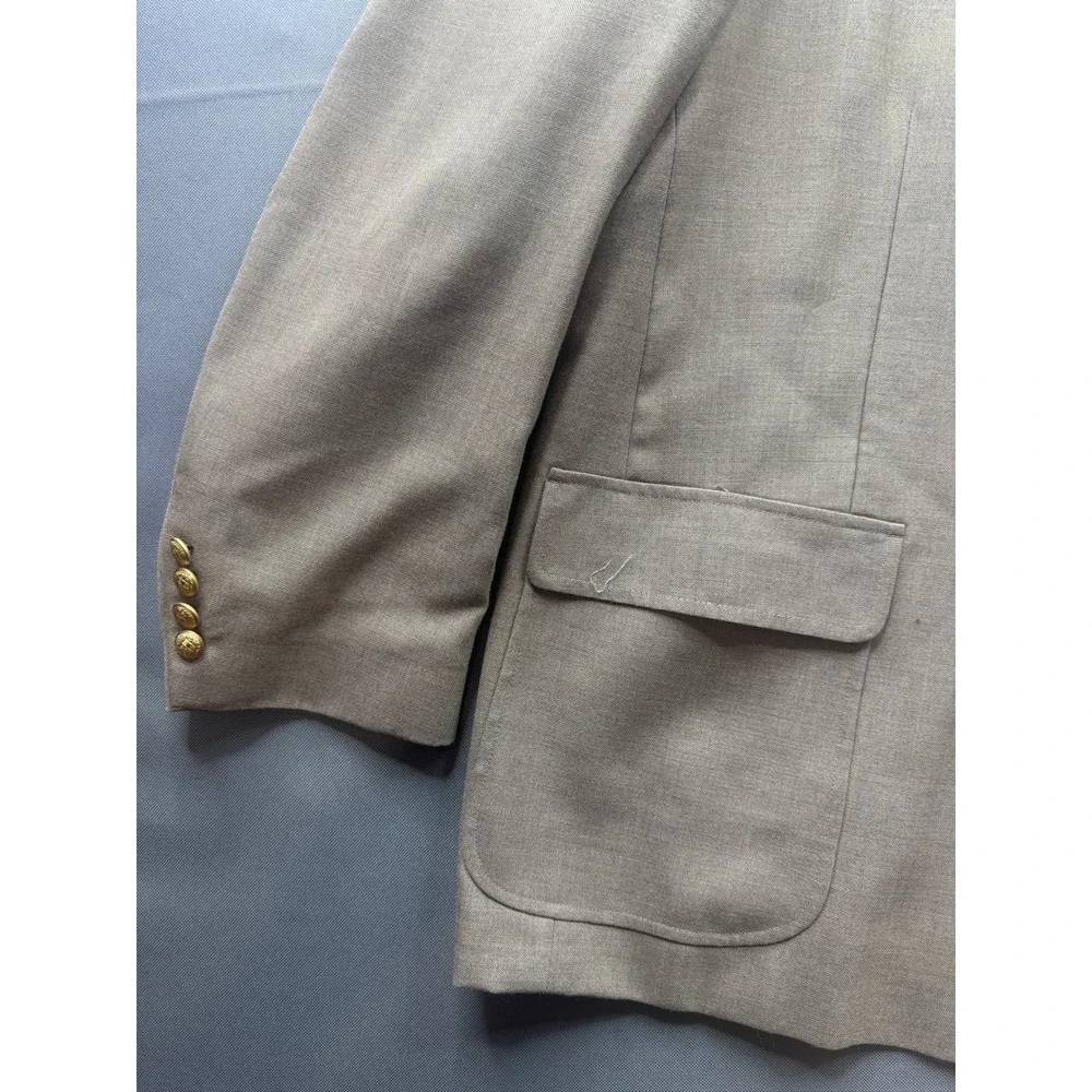DiBenedetto‎ Mens Blazer Tan Gold Button Sport Coat Size 46